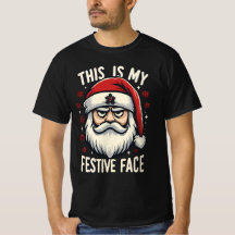 Père Noël Bored Festive Visage Noël Drôle