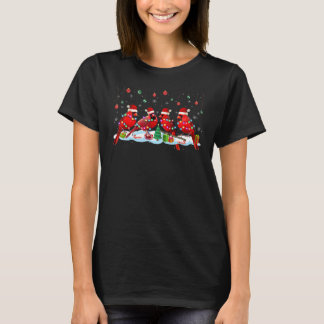 T-shirt Père Noël Cardinal Squad illuminations de Noël Pèr