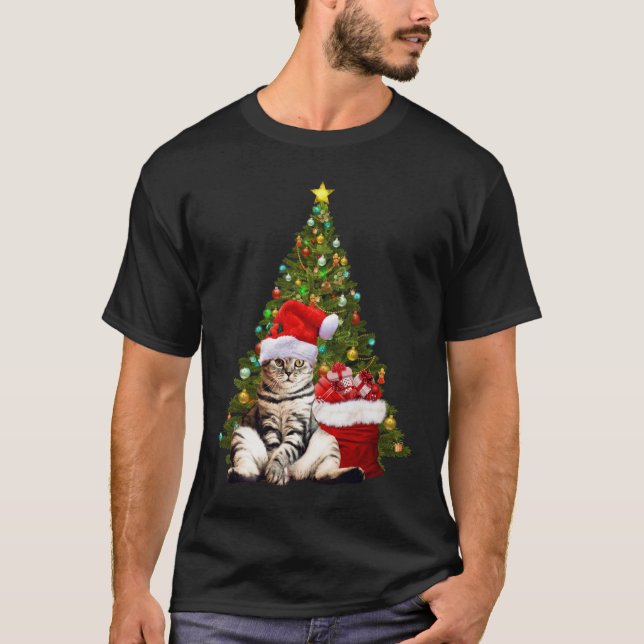 T-shirt Père Noël Cat (Devant)