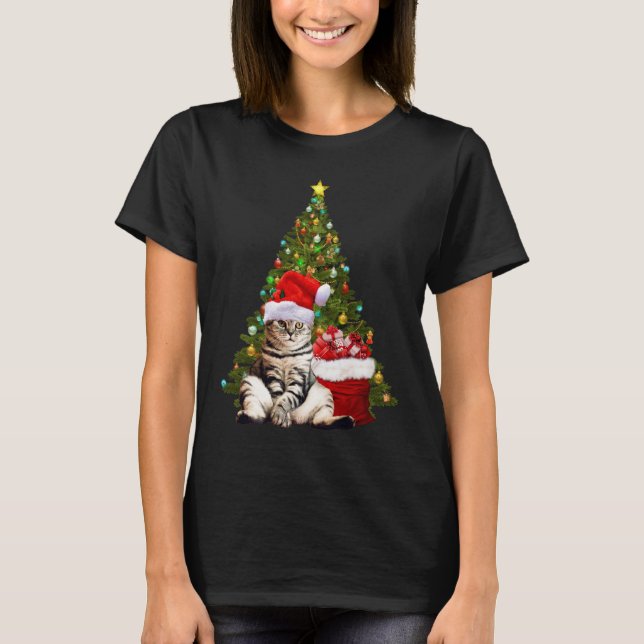 T-shirt Père Noël Cat (Devant)