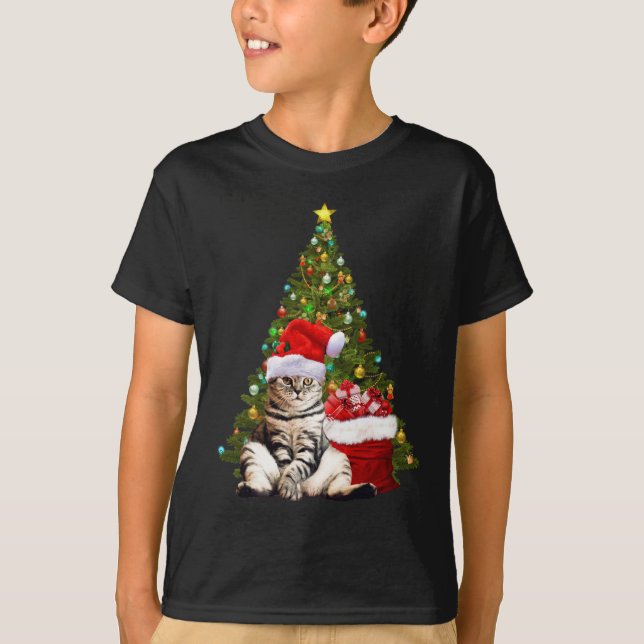 T-shirt Père Noël Cat (Devant)