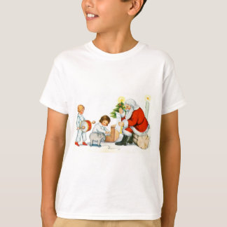 T-shirt Père Noël chante un chant de Noël festif amusant