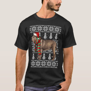 T-shirt Père Noël Chapeau Xmas Mastiff Napolitain Noël dég