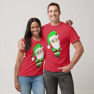 T-shirt Père Noël chibi en costume vert