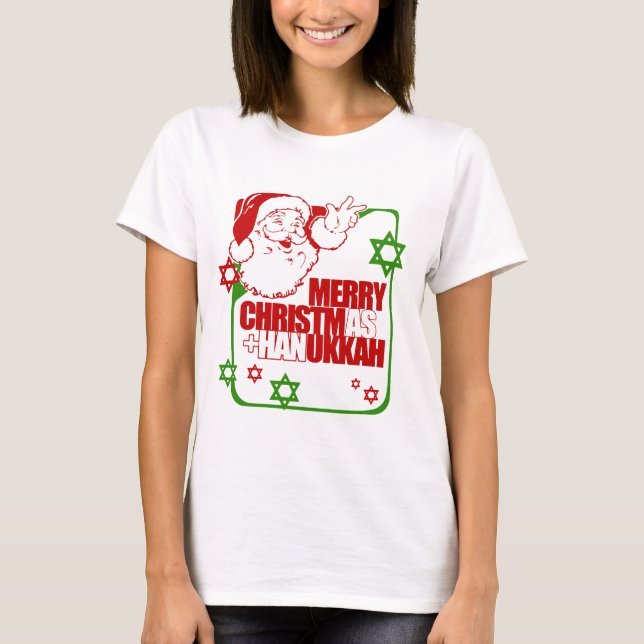 T-shirt Père Noël Christmukkah (Devant)
