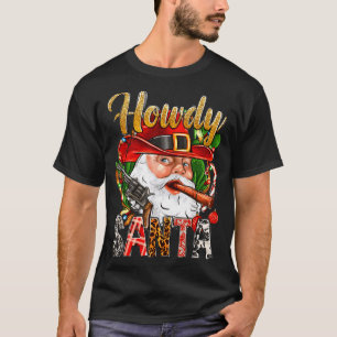 T-shirt Père Noël Cowboy Noël Salut Noël Western Country
