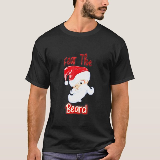 T-shirt Père Noël Craindre La Barbe L'Homme Porté Noël (Devant)