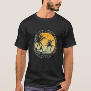 T-shirt Père Noël Cruz California Ca Retro Surfer Vintage