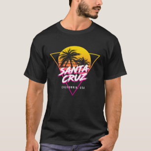 T-shirt Père Noël Cruz California Palm Trees USA Surfing R