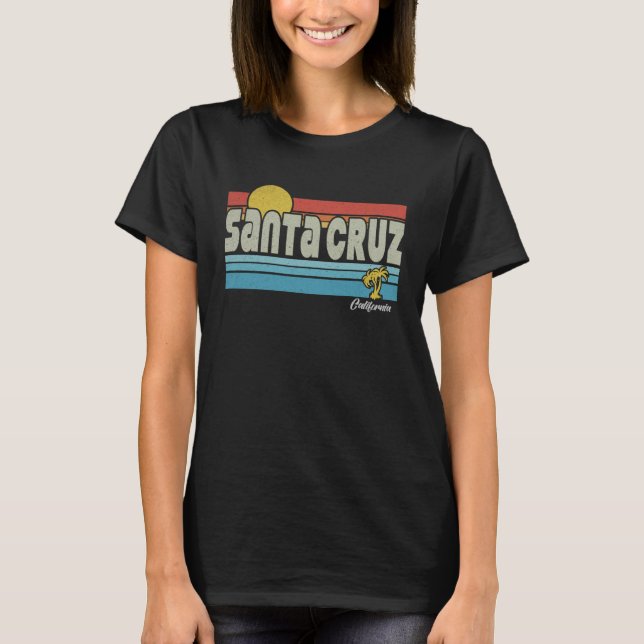 T-SHIRT PÈRE NOËL CRUZ CALIFORNIA SURF SKATEBOARDING CALI  (Devant)