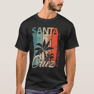 T-shirt Père Noël Cruz California Surfer Skier Vintage Ret