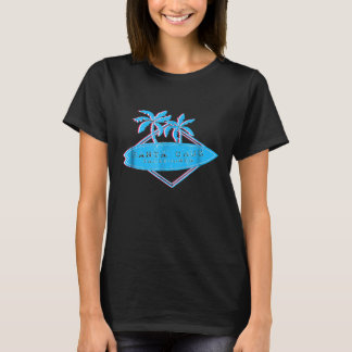 T-shirt Père Noël Cruz Californie CA Surf Palm Trees Souve