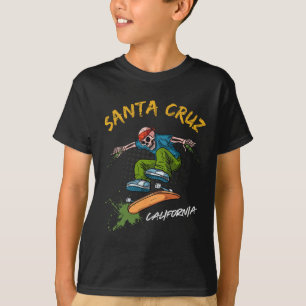 T-shirt Père Noël-cruz Skeleton Skateboard Beach Funny Hal