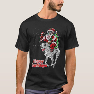 T-shirt Père Noël dalmate Casquette Joyeux chien de Noël X