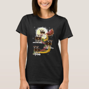 T-shirt Père Noël de Noël chevauchant une chèvre Xmas