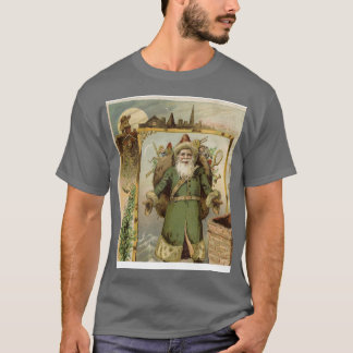 T-shirt Père Noël de Noël Vintage en vert