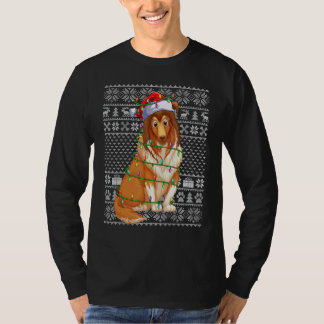 T-shirt Père Noël de style pull de Noël moche Shetland She
