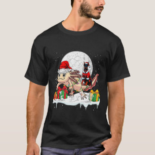 T-shirt Père Noël Dobermann équitation Axolotl Propriétair