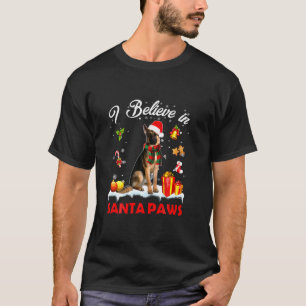 T-shirt Père Noël drôle Allemand Shepherd Claus Chien Noël