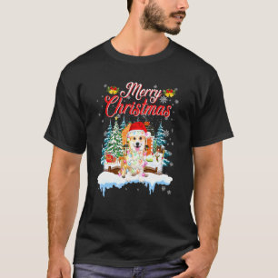 T-shirt Père Noël drôle Corgi Chien Joyeux Noël Hommes Fem