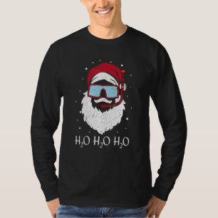 T-shirt Père Noël drôle de plongée en scaphandre H2O H2O H