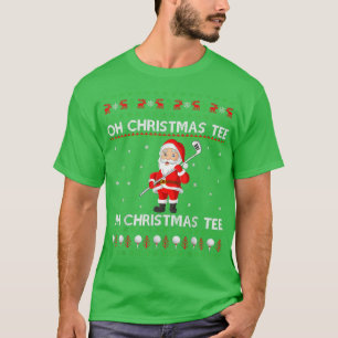 T-shirt Père Noël drôle jouant au golf Sports Golf drôle N