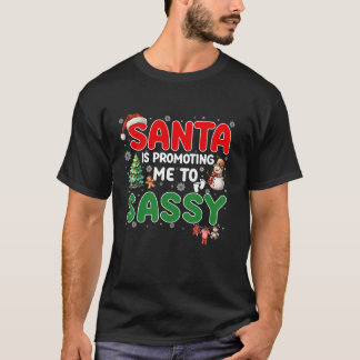 T-shirt Père Noël drôle me promeut pour Sassy Pregnancy Ch