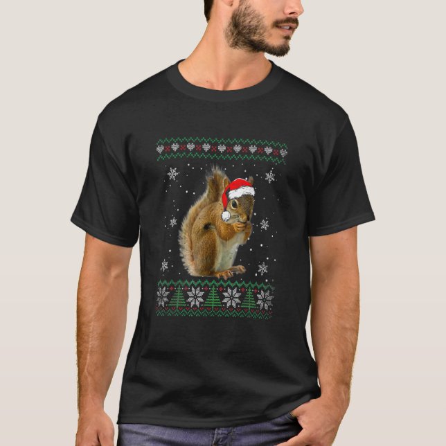 T-shirt Père Noël Écureuil laide Sweater Animaux Noël Paja (Devant)