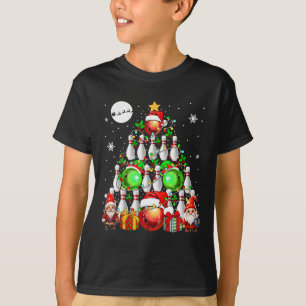 T-shirt Père Noël Elf Bowling Équipement Gnomes Comme Xmas