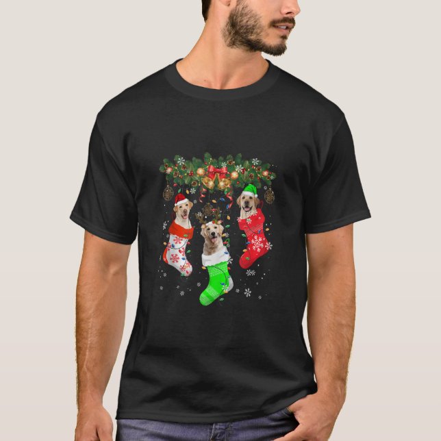 T-shirt Père Noël ELF Reindeer Labrador Retriever À Noël (Devant)
