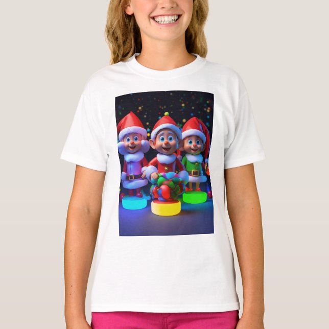 T-shirt Père Noël Elves (Devant)