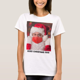 T-shirt Père Noël en Coronavirus Masque Visage HumorT-Shir