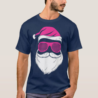 T-shirt Père Noël En Lunettes De Soleil Vacances Été Joyeu