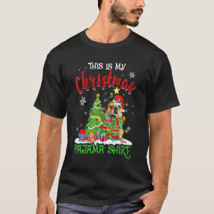 T-shirt Père Noël English Bulldog Chien C'Est Mon Paj De N