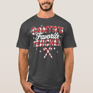 T-shirt Père Noël Enseignant Favori Noël Santa Hat Candy