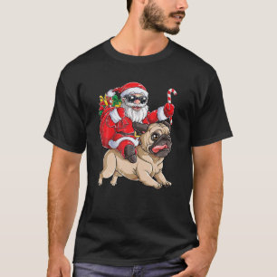 T-shirt père Noël équitation Carlin Noël Carlin Lover