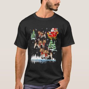 T-shirt père Noël équitation Dachshund Reindeer Pajama de 