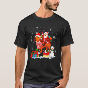 T-shirt Père Noël équitation Dachshund Snowman Noël Pyjama