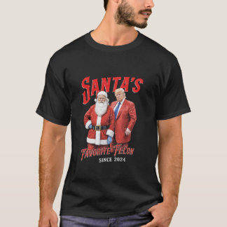T-shirt Père Noël est Felon favori depuis 2024 Noël drôle