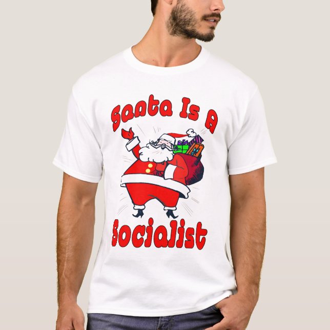 T-shirt Père Noël est socialiste (Devant)
