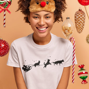 T-shirt Père Noël Et Berger Allemand Shadow Christmas