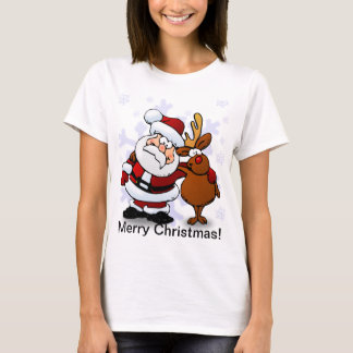 T-shirt Père Noël et Noël de renne