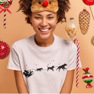 T-shirt Père Noël Et Pitbull Shadow Christmas