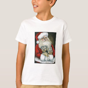 T-shirt Père Noël et sweatshirt d'enfants d'art de chien