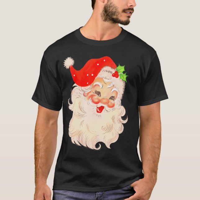 T-shirt Père Noël Face Noël Noël Noël Noël Noël Noël Père  (Devant)