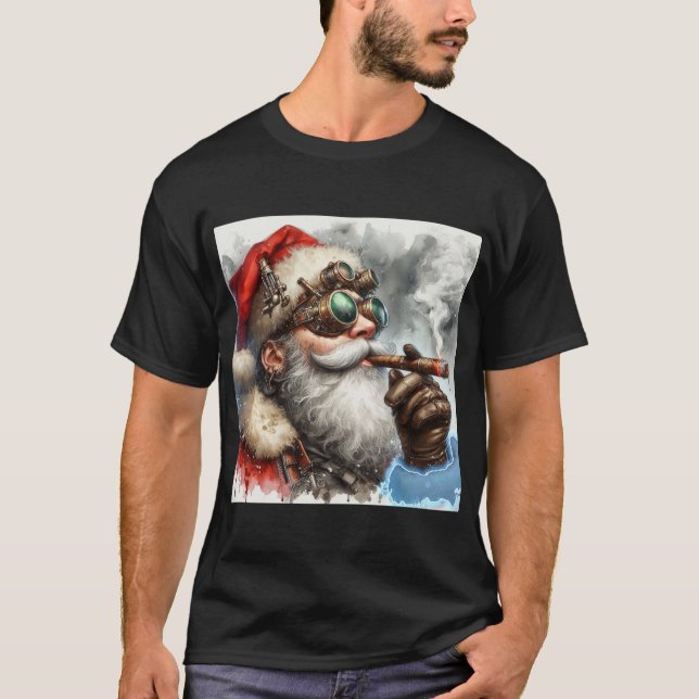 T-shirt Père Noël fait Steampunk ! (Devant)