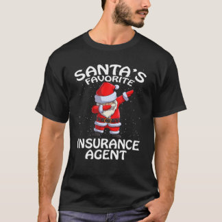 T-shirt père Noël Favori Assurance Agent Noël
