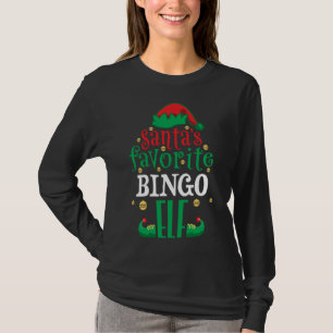 T-shirt Père Noël Favori Bingo Elf Noël Correspondance