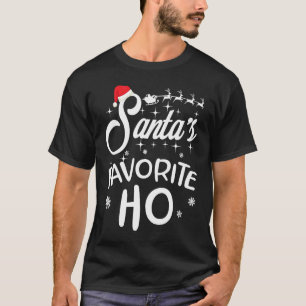 T-shirt Père Noël Favori Ho Funny Noël Costume S