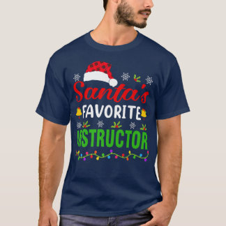T-shirt Père Noël Favori Instructor Funny Christmas Instru